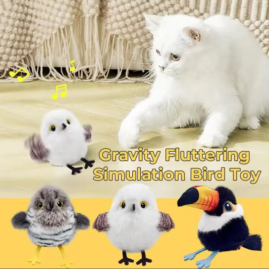 Interactive Flapping Chirping Bird Cat Toy  USB Rechargeable
X1