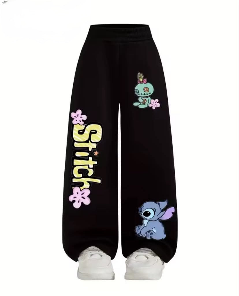 Stitch Patterned Kids Straight Leg Knit Trousers
