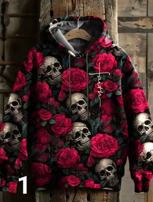 Men's Hoodie Skull 3D Print