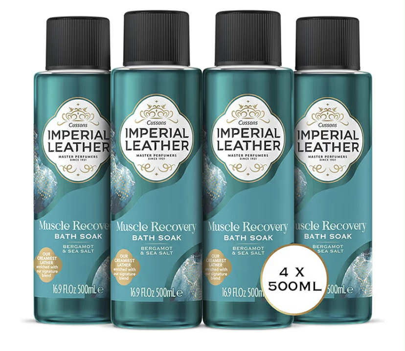 Imperial Leather Relaxing Bath Soak, Lavender & Wild Iris, Rich & Creamy Bubble Bath, Gentle Skin Care, Bulk Buy, Pack of 4 x 500ml