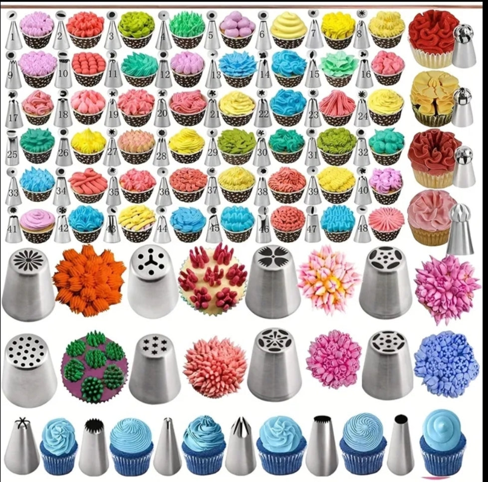 359pcs Set, Cake Decoration Set, Baking Supplies with 66 Pipe Tips, Beginner Ice Pack And Tip Set, Professional Baking Tools, Cupcake Decoration Set