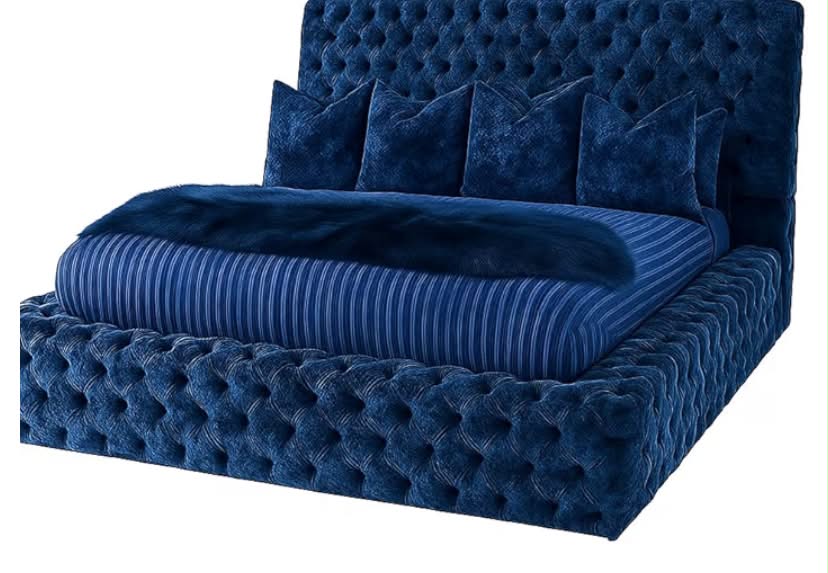 Atomic Sleep Crushed velvet Park Lane Ambassador Bed Frame - Mattress