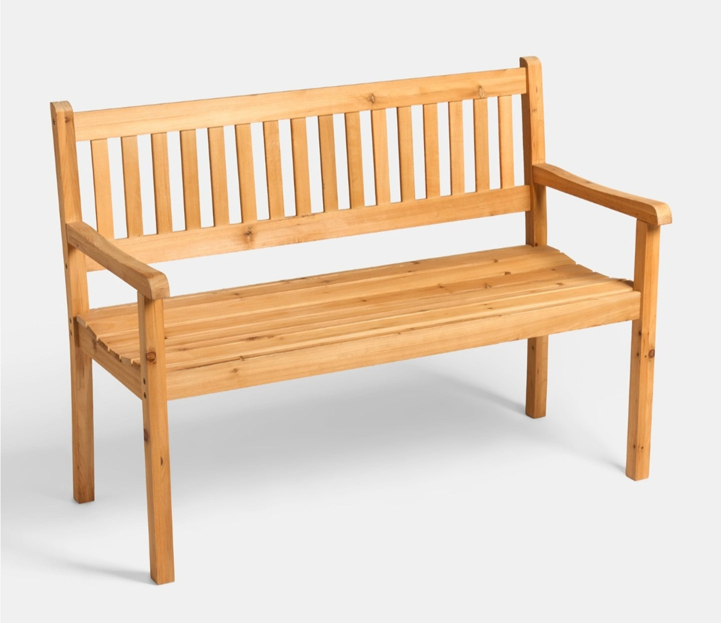 2 Seater Garden Bench - Natural
