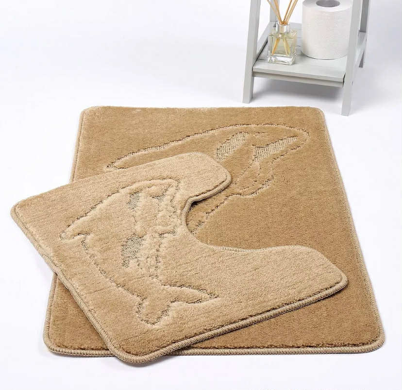 Dolphin Pedestal Non Slip bathroom toilet rug