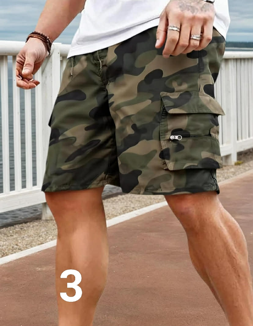 Men's Summer Cargo Shorts Breathable Fabric Ideal for Outdoor Adventures