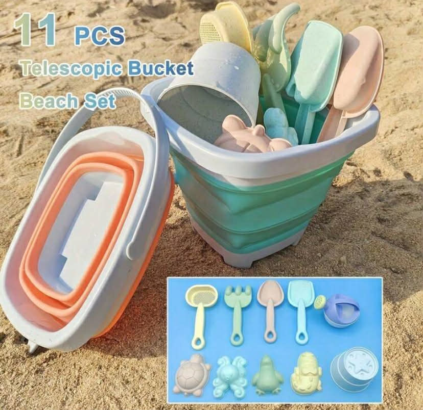 11 PCS Beach Sand Toys Set - Fun Morandi Color Combination