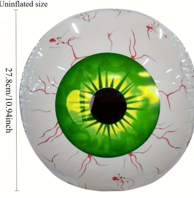 Random 4pcs, Halloween Inflatable Eyeball Balloons - Eye Decorations for Indoor, Outdoor And Garden,