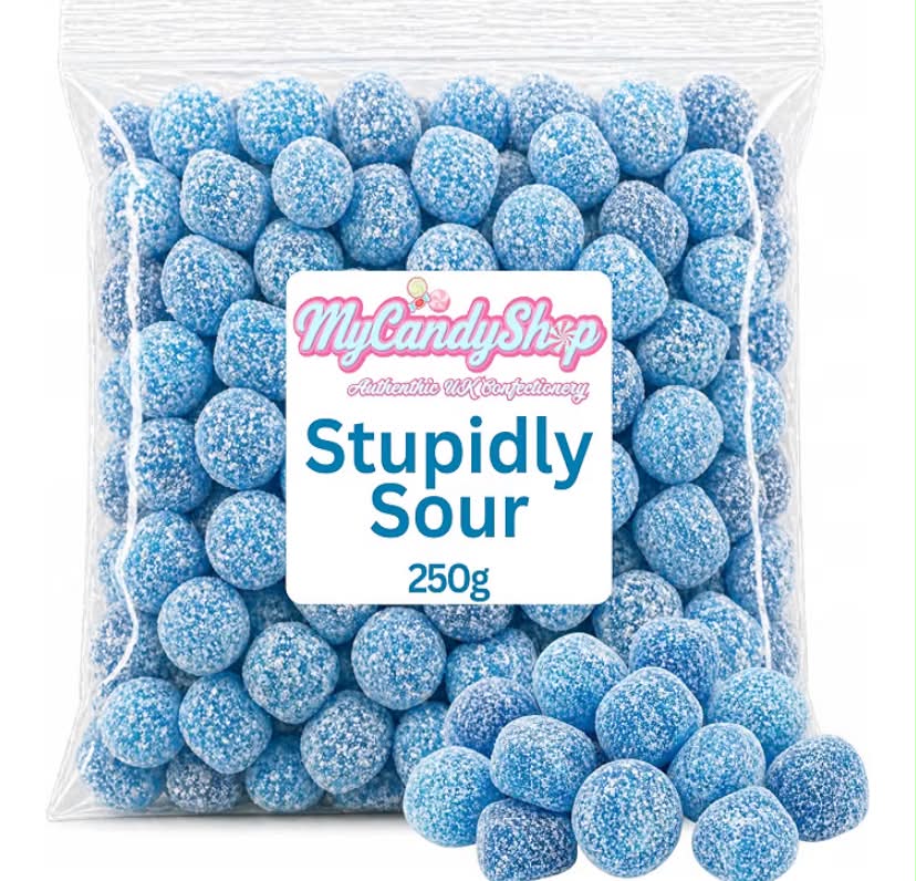 Raspberry - World's Sourest Sweets -Intense Coating, British Made Boiled Sour Candy- Great For Extreme Challenges