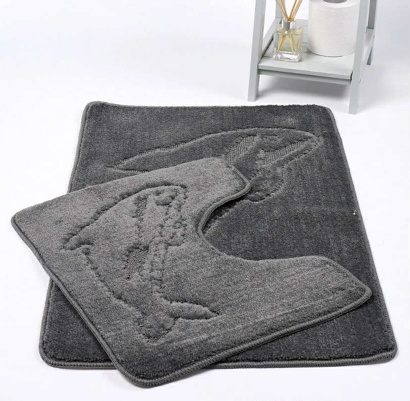 Dolphin Pedestal Non Slip bathroom toilet rug