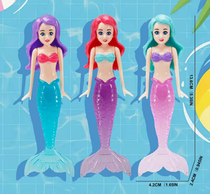 3pcs Mermaid Pool Toys for Youngsters