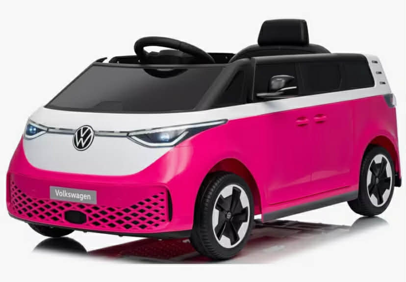 VW Campervan Ride on Car Licensed Volkswagen ID Buzz 12v Electric Battery Including Remote Control Pink