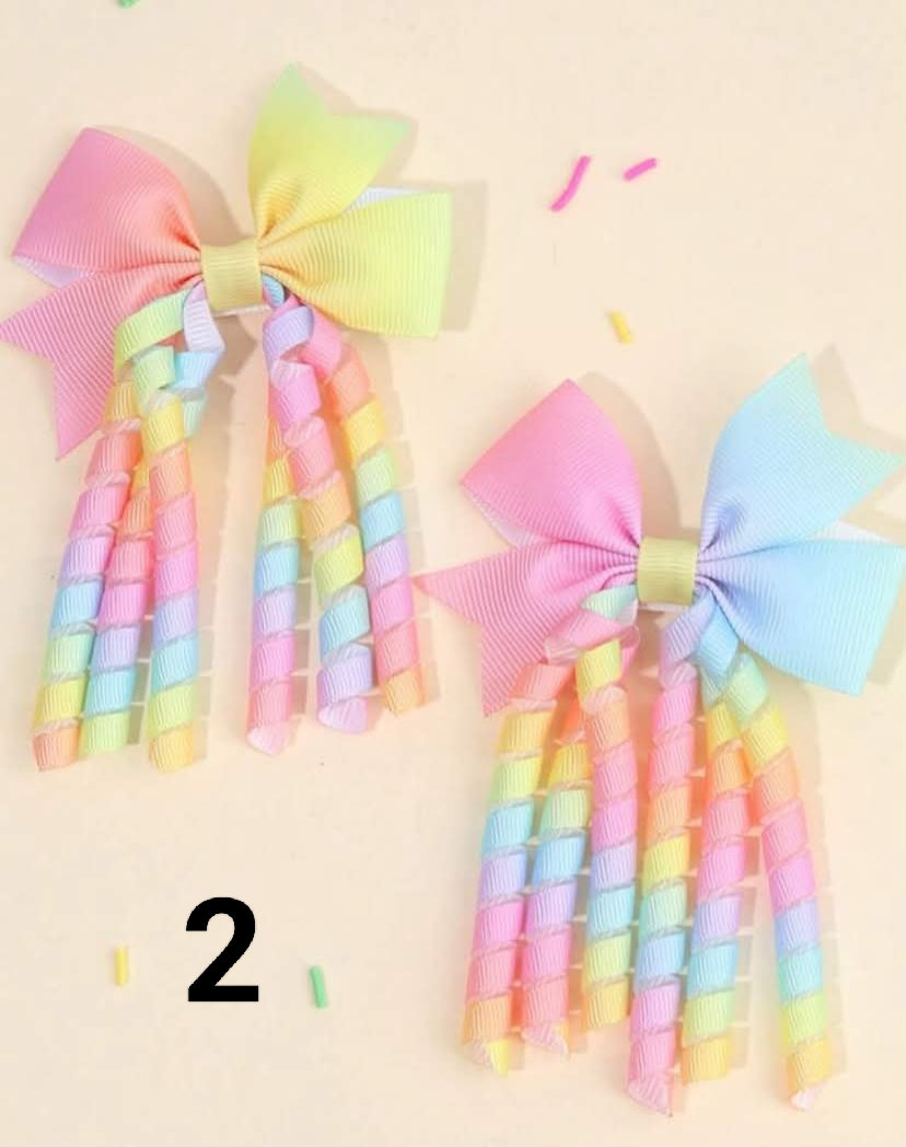 2pcs Set Cute Cartoon Bear Hair Clips, Adorable Bear Accessories Decor Hair Clips With Brown And Beige Curly Ribbon Bow,