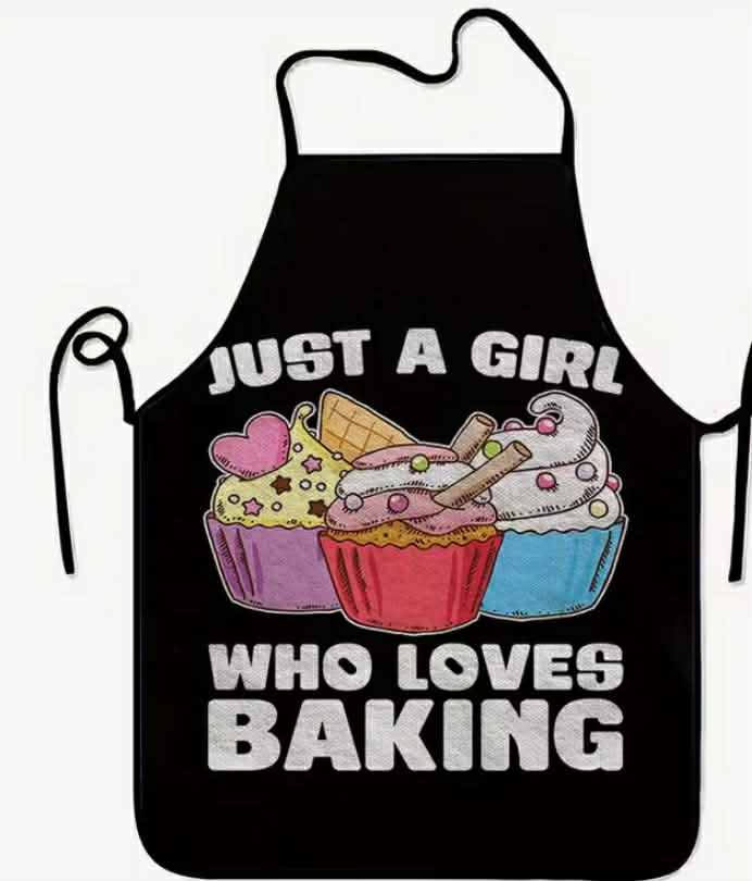 1 pc Sweet Cake Printed Apron, Stylish Home Workwear, Cooking Kitchen Apron, Durable Household Cleaning Apron, Washable And Reusable, 60X80Cm, a Must-Have for Food Enthusiasts,