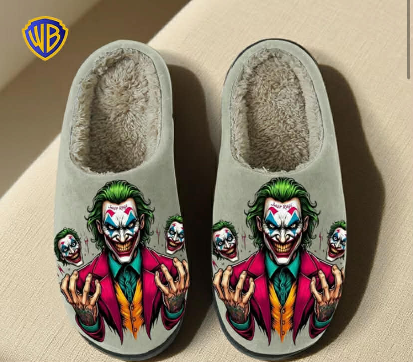 1 pc Joker Slippers with Cute Animal Patterns - Soft White Lining, Warm Home-Use Indoor/ Outdoor Slippers,