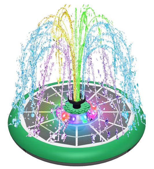 Solar Fountain 5W Bird Bath Fountains with UFO Lights,