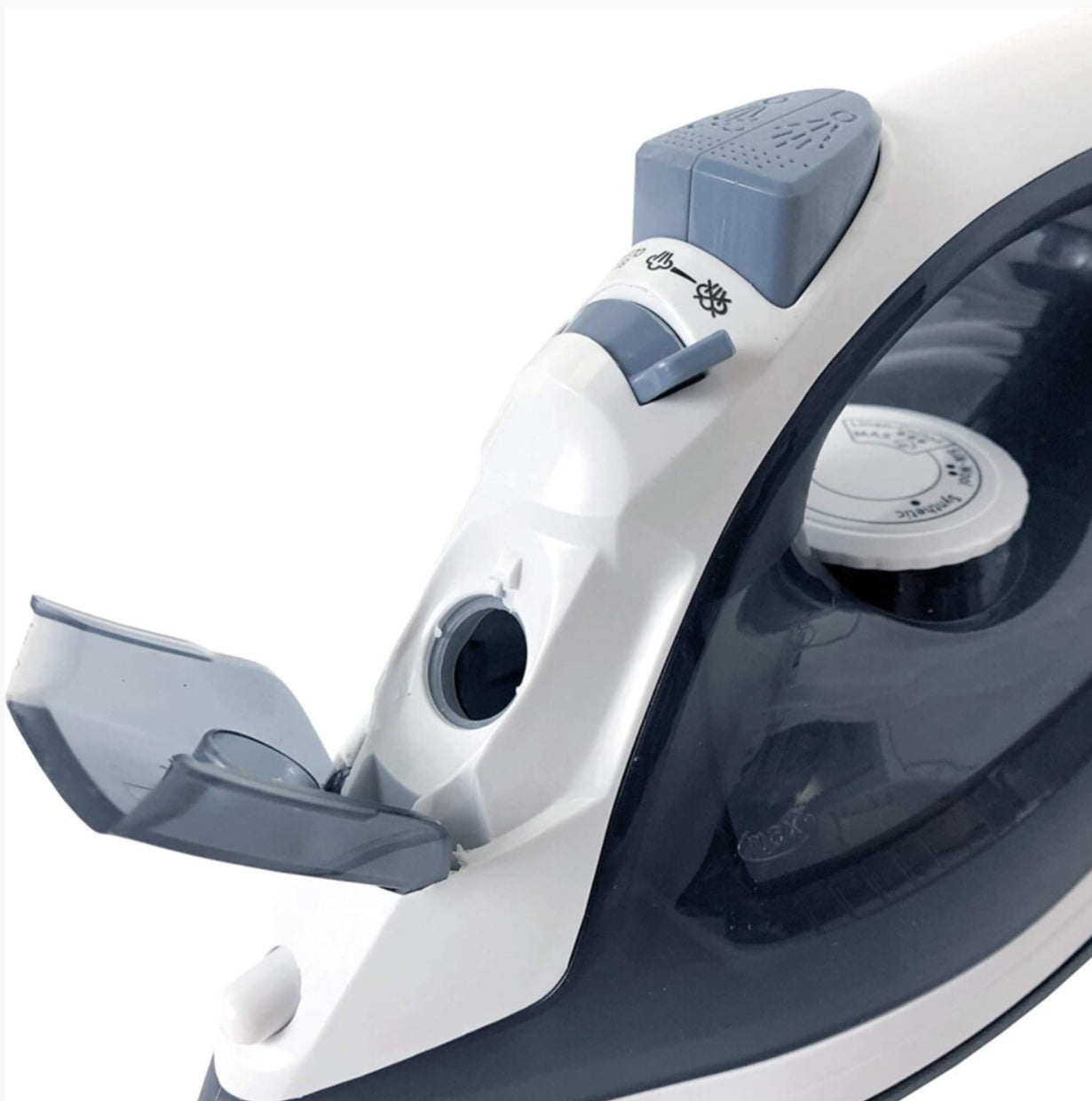 Igenix IG3116 PowerSteam Lite Vertical Steam Iron, Ceramic Non-Stick Soleplate, 220 ml Water Tank Capacity, 1600 W, Blue/White