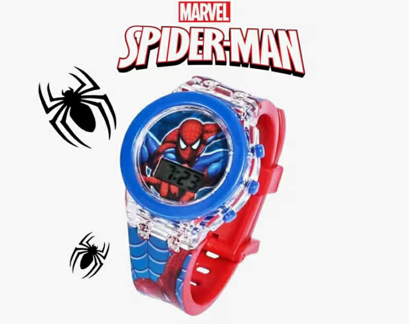 Marvel Spider-Man Watch - Avengers Superhero Wrist Watch for Boys & Girls, Adjustable Strap