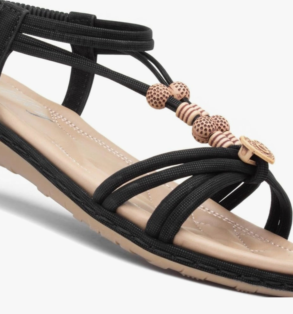 Lilley Womens Black Strappy Sandal