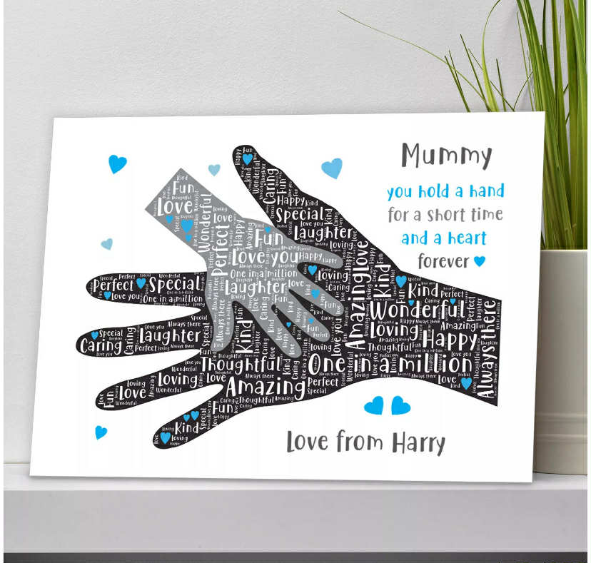 PERSONALISED Birthday Gifts for MUMMY MUM NANNY NANNA Hand on Hand Presents

Framed pic

Mum 
Nanny 
Nanny 
Mummy