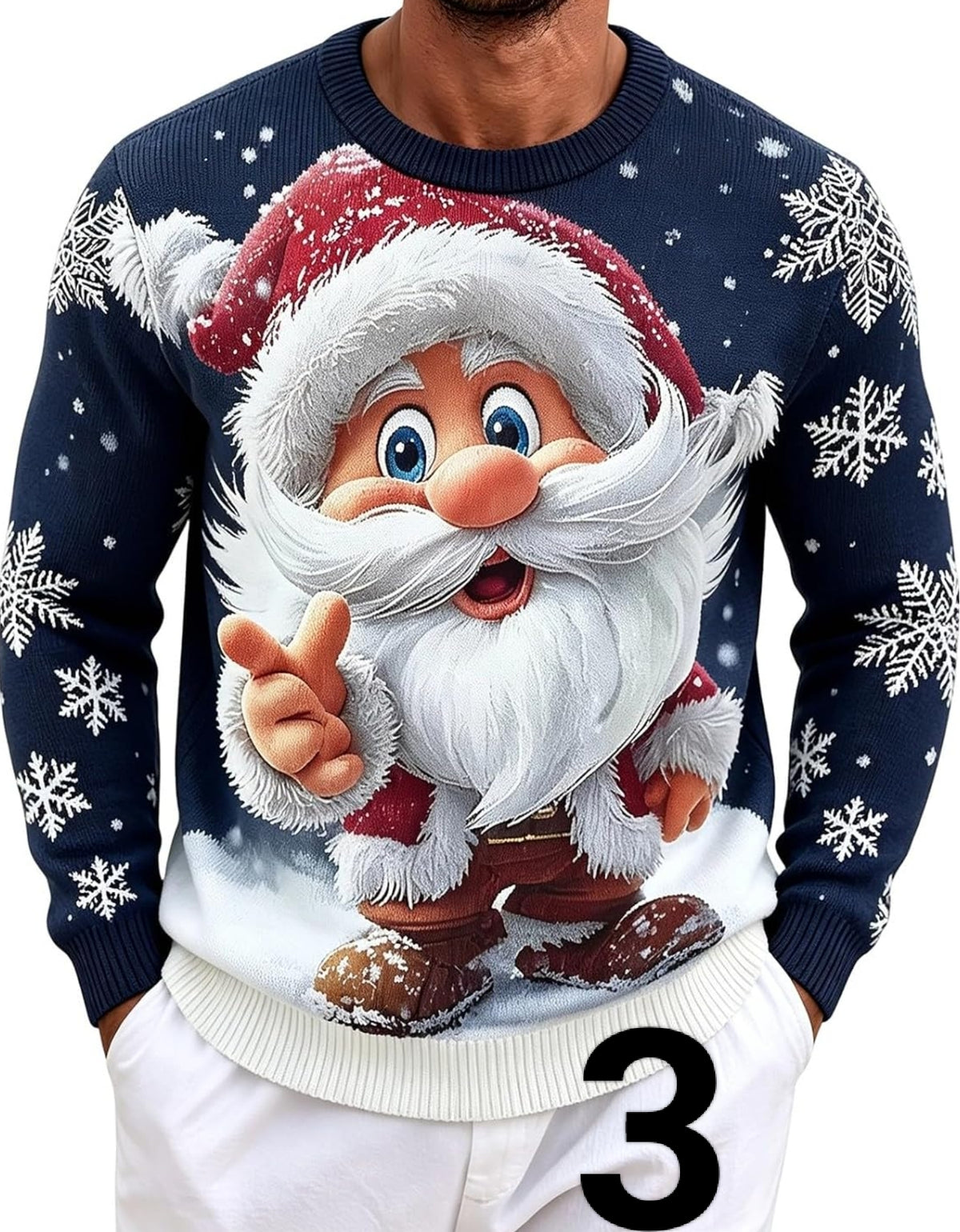 Christmas Jumper Unisex.  Sweatshirt Funny Santa Sweater Long Sleeve Novelty Tops Crew Neck Regular Fit