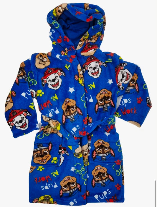 Paw Patrol Chase, Marshall and Rubble Boys Dressing Gown/Robe