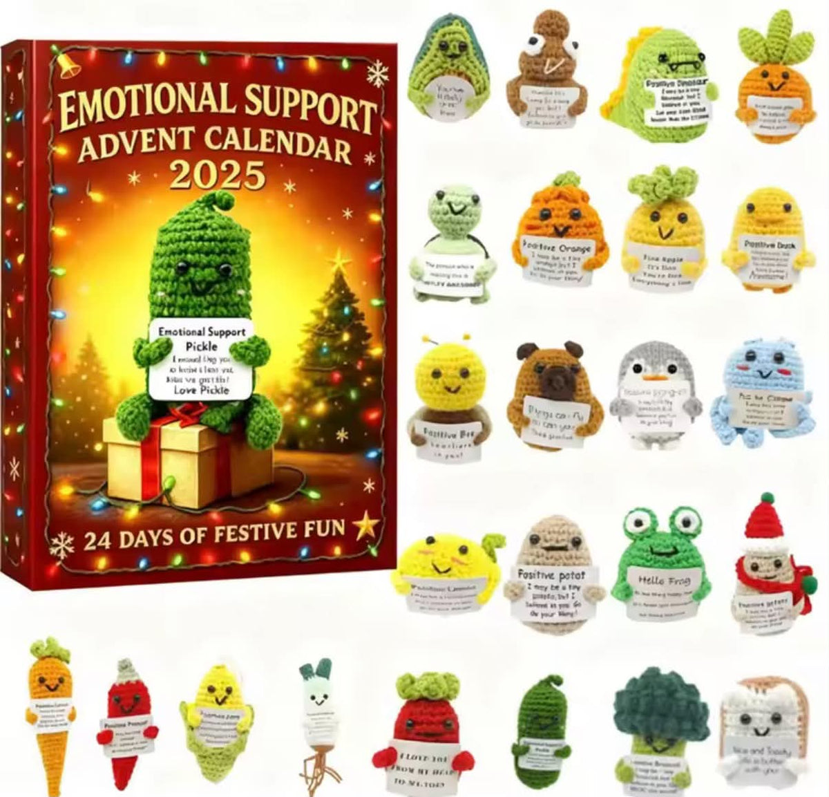 Advent Calendar 24 Days Countdown Emotional Support Messages