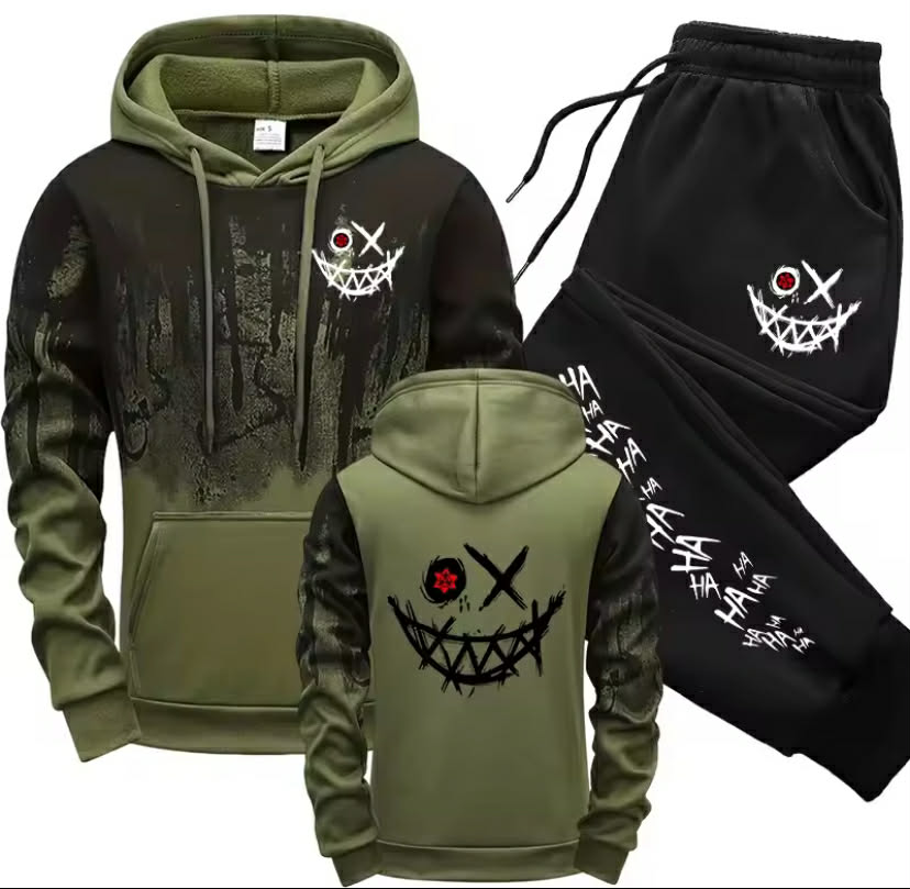 Urban Fashion Hoodies Sportswear Men's Set