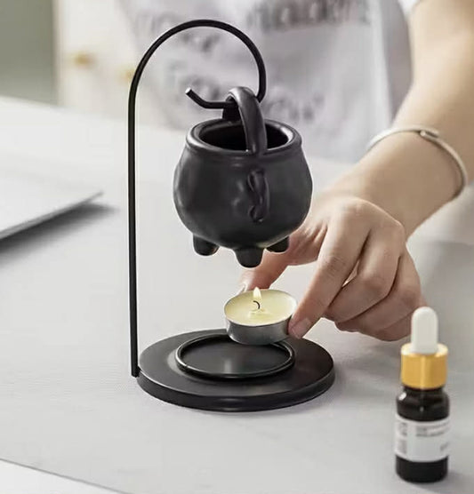 Ceramic Essential Oil Lamp, Ceramic Lamp, Hanging Pot Candle Heater,