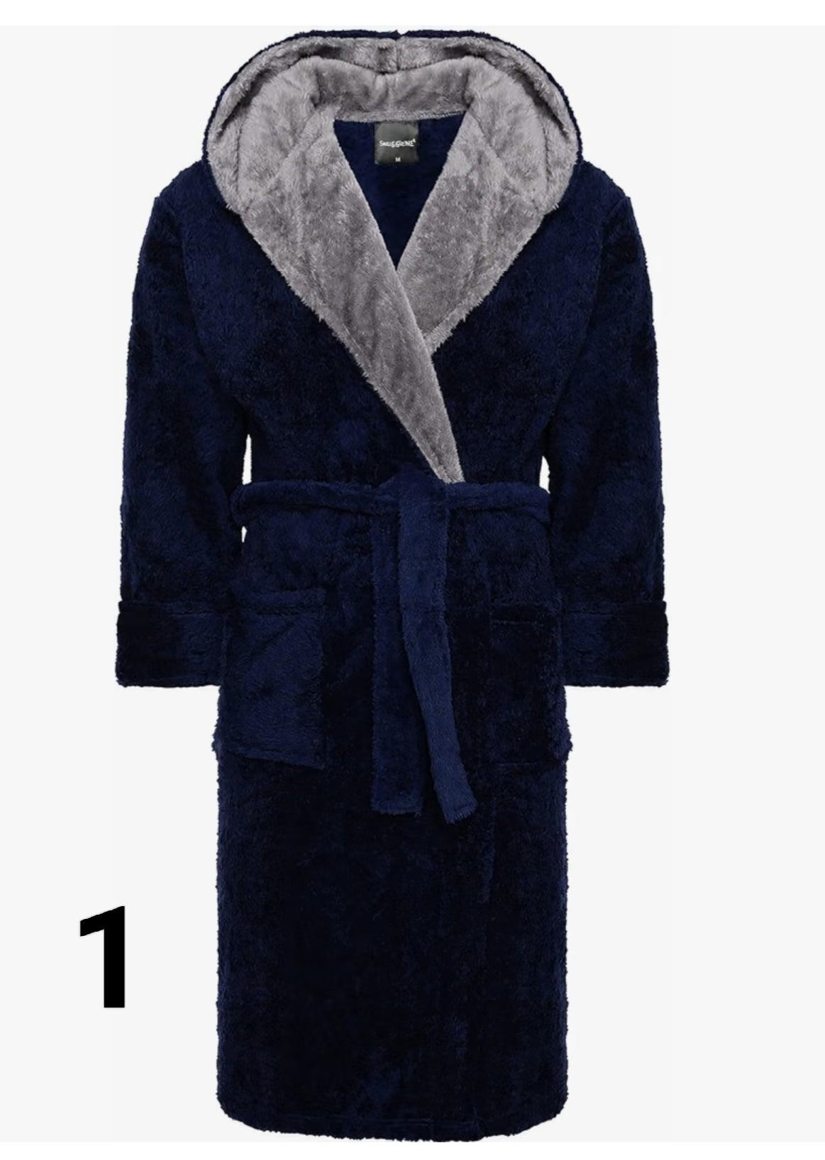 SnuggleME Dressing Gowns for Men's Super Soft Snuggle Hooded Dressing Gown