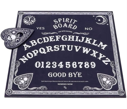 Black and White Spirit Board with Planchette,