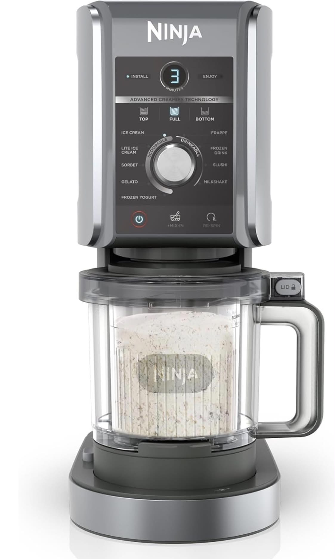 Ninja CREAMi Deluxe Ice Cream Maker & Frozen Dessert Maker Silver
