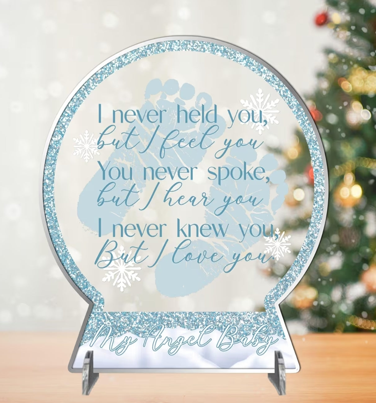 Personalised Angel Baby Snow globe