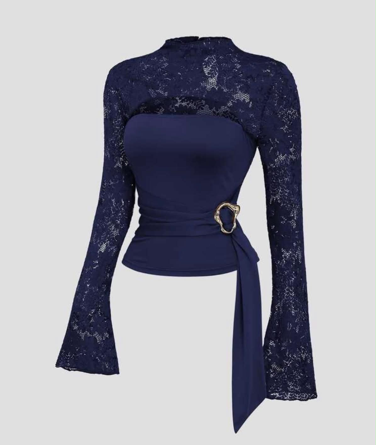 Elegant Lace Sleeve Top