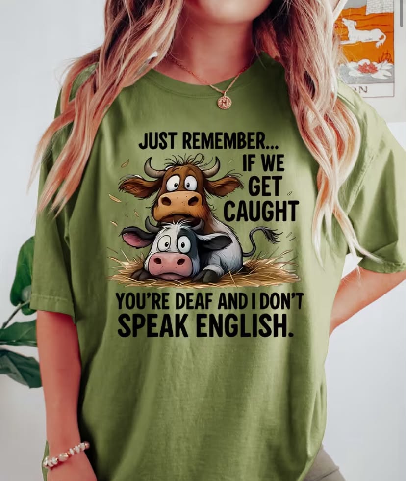 Funny Cow Hay Print Short Sleeve, Women'S Summer Top, Whimsical Quirky Style Loose Plus Size Round Neck T-Shirt, Casual Daily Women'S Wear, Fashion Vacation Style Comfortable Athletic Versatile Top