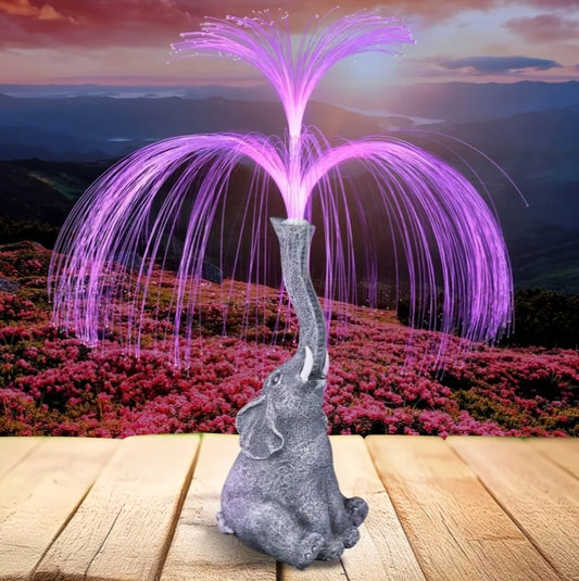 1 Solar Powered Creative Elephant Statue Fountain Light - Perfect for Garden, Lawn, Balcony, Porch, And Pond Decoration, A Unique Gift for Outdoor Lighting