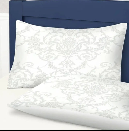 Set of 2 Stylish Floral Damask Pillow Covers, (Pillow Inserts Sold Separately), Ideal for Home Decoration, Pillow Filling Not Included