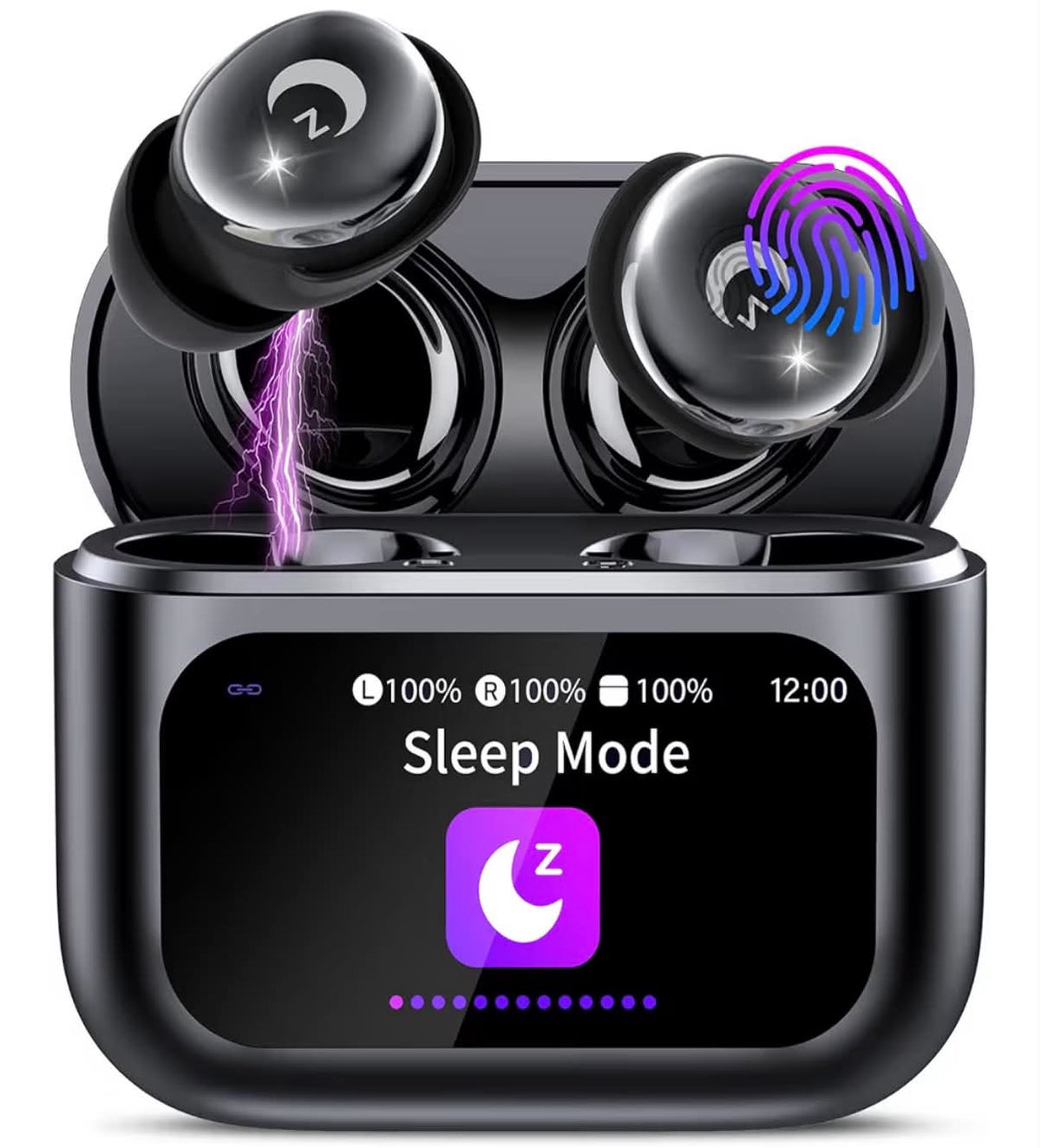 Wireless Earbuds with Smart Touch Screen, 2026 Mini Sleep Earbuds Bluetooth 5.4