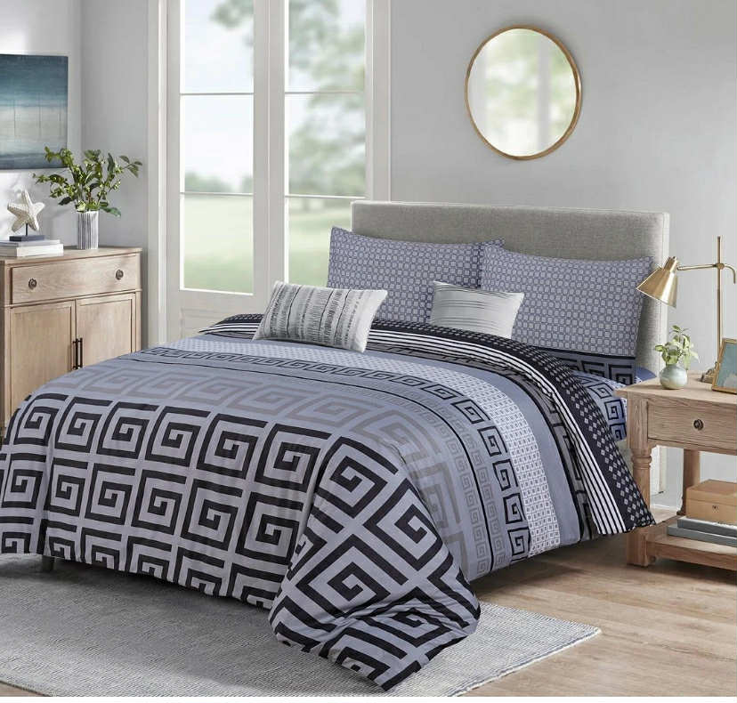 4 Piece Printed Duvet Quilt Cover Luxury Bedding Set