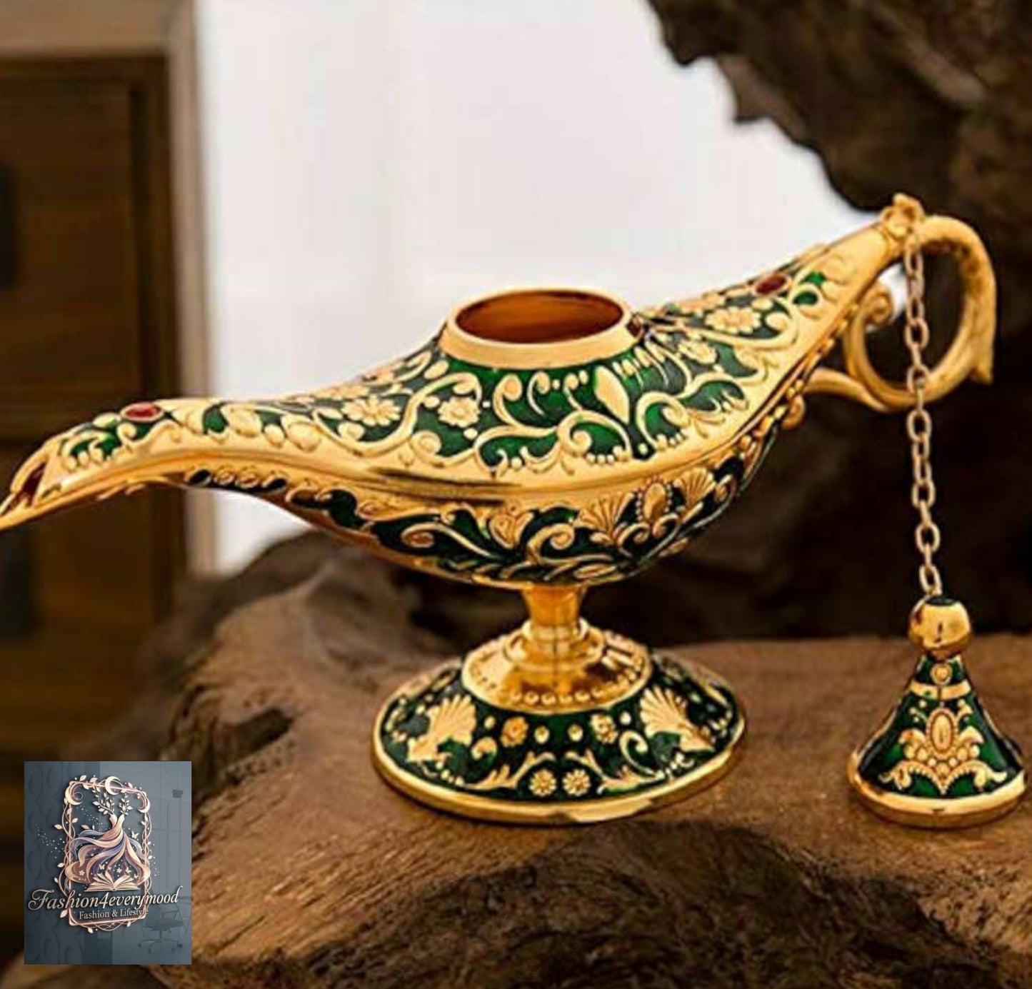 Magic Aladdin, Retro Metal Fairy Tale Aladdin Magic Genie Teapot Oil Home Table Decoration