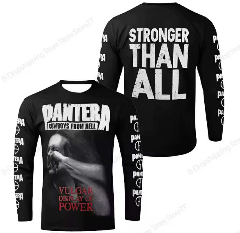 New Rock Pantera Band 3D Print Long Sleeve T-shirt