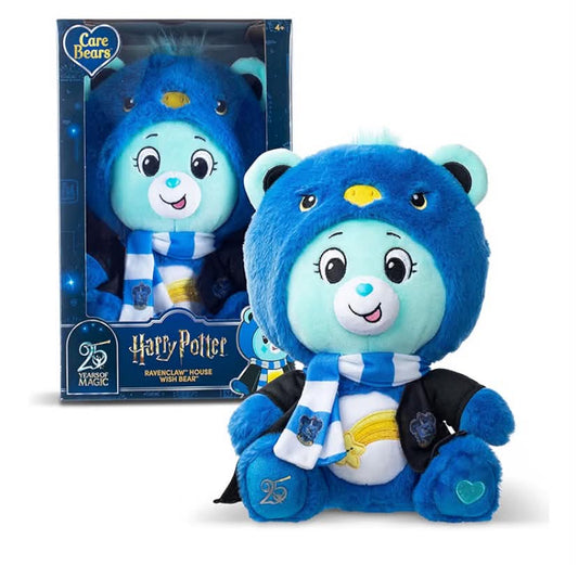 Care Bears x Harry Potter Ravenclaw Wish Bear 30cm Hoodie Plush – Premium Hogwarts House Collectible, Ages 4+