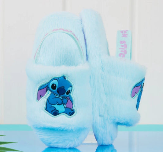 Girls Stitch Faux Platform Mules Slip-On Comfort Non-Slip Lounge Shoes