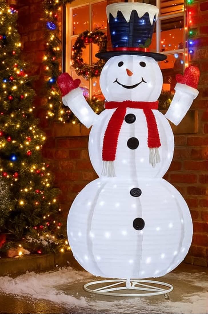 Prestige Mains Operated LED Pup-Up Snowman 1.8m
