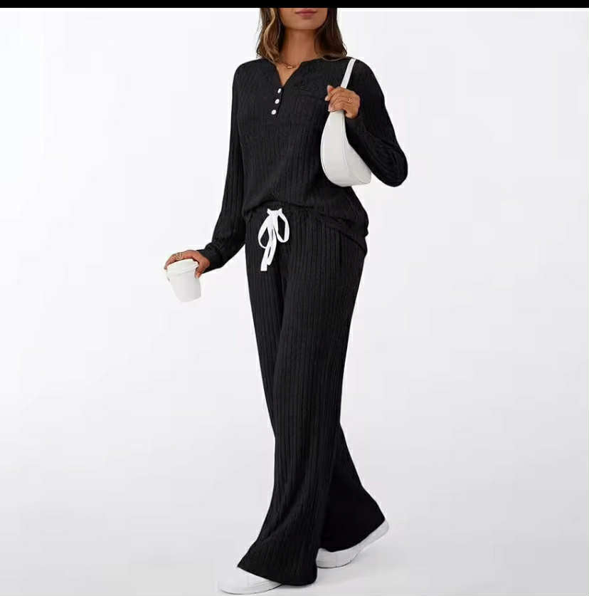 V-Neck Long Sleeve Flocking Striped Outerwear