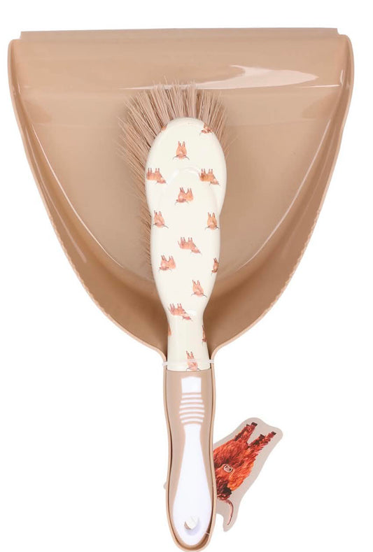Highland Cow Dustpan and Brush - Brown