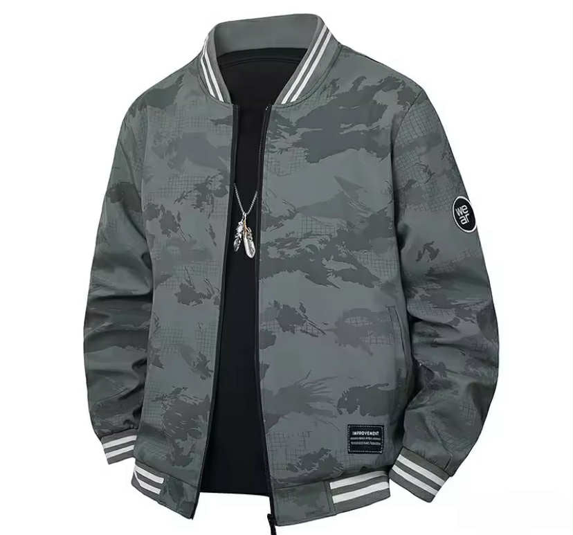 Men's Casual Baseball Collar Jacket