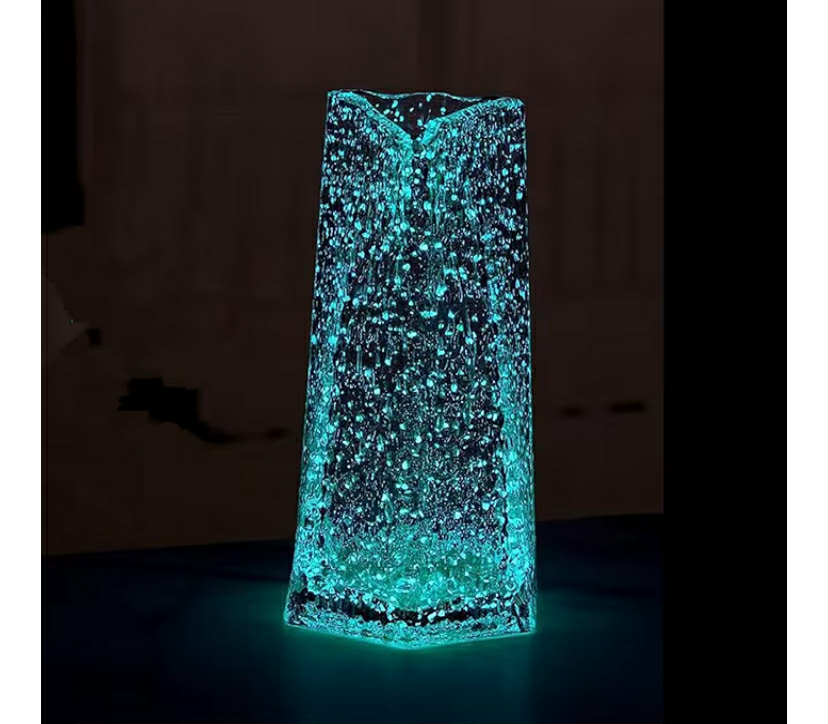 Triangle Vases Luminous Handmade Glass Flower Vase