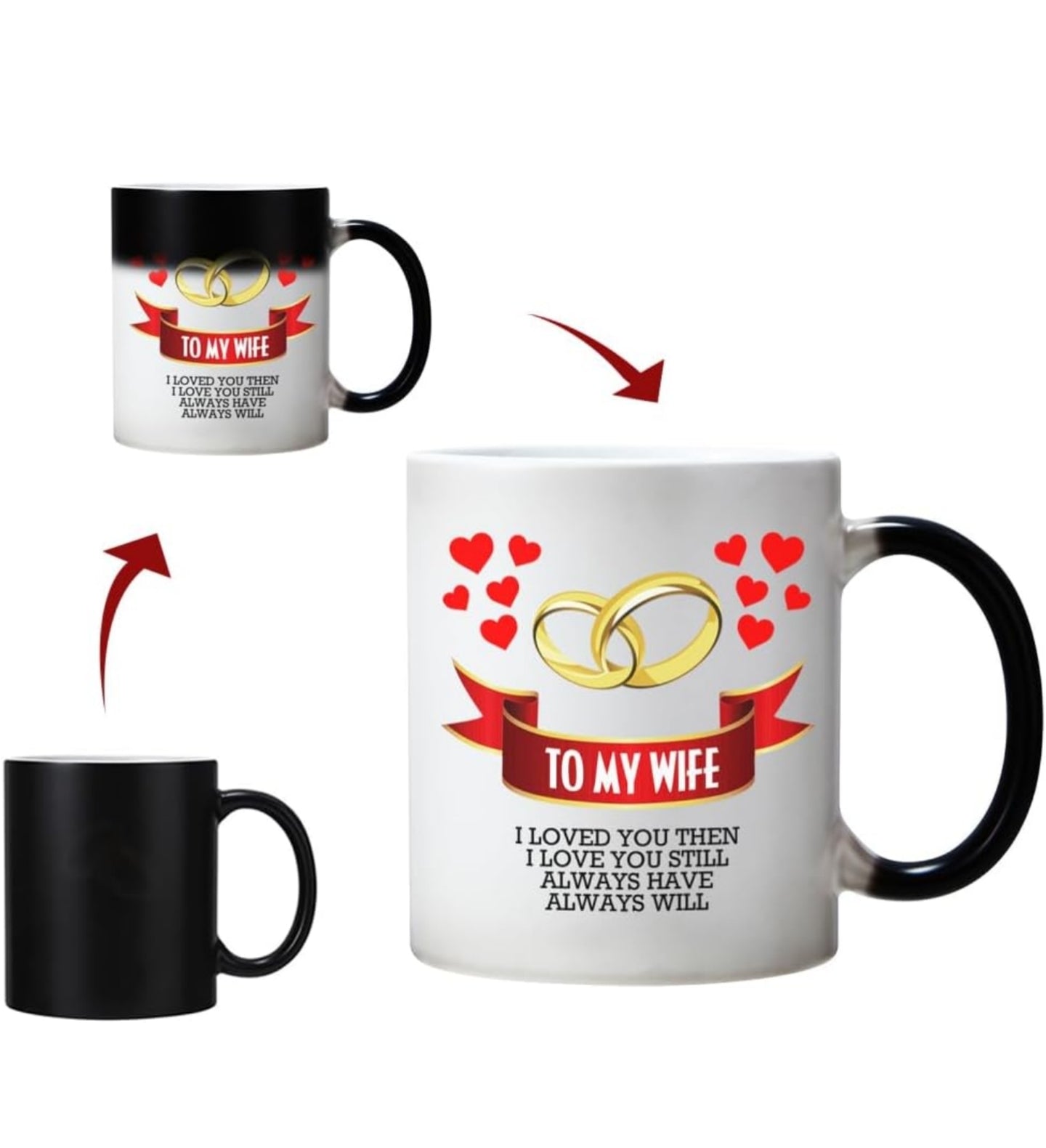 Wife & Husband,Funny Color Changing Mug 11-OZ