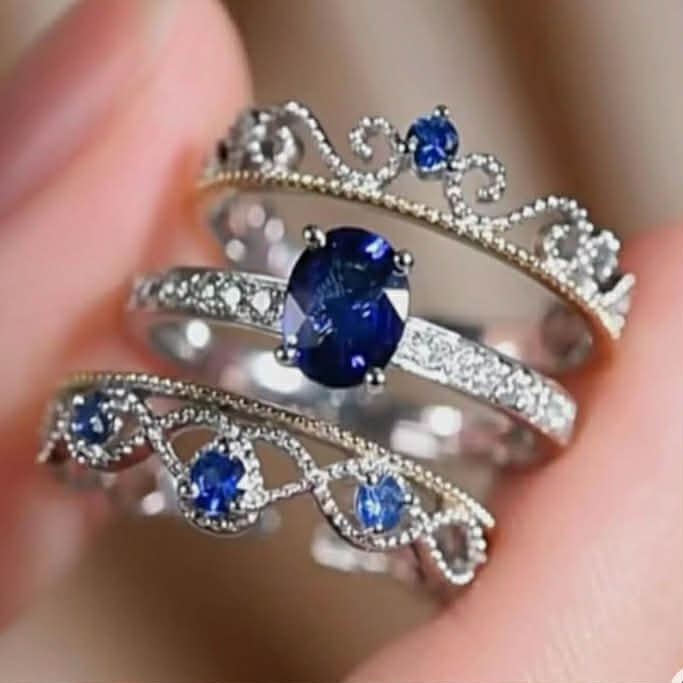 3 Pcs/Set Luxury Retro 4-Prong Inlay