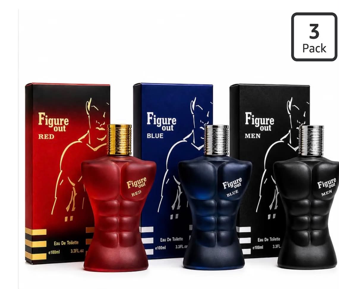 3 Pack Figure Out Black Red & Blue EDT 100ml Men's Aftershave Gift Set